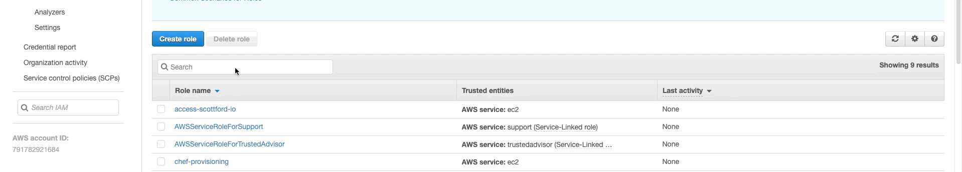A gif showing an update to an existing IAM role granting Lacework read access to CloudTrail